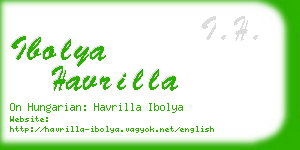 ibolya havrilla business card